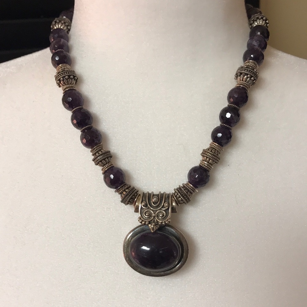 Black Onxy Stone Statement Necklace